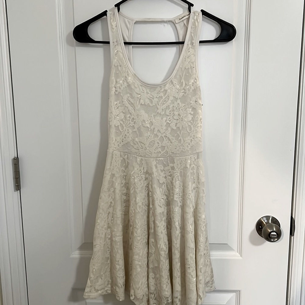White floral Womens dress xs